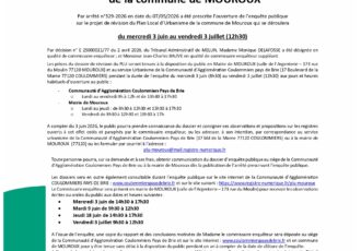 RÉVISION DU PLU – AVIS D&rsquo;ENQUÊTE PUBLIQUE