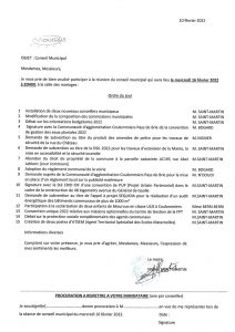 Convoc 16 février 2022