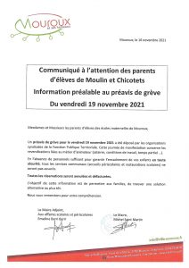 Grève animateurs Moulin et Chicotets