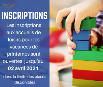 Inscriptions accueils loisirs printemps