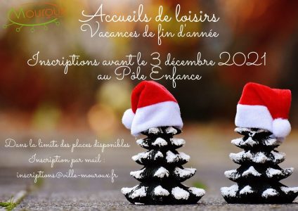 Inscriptions vacances fin année