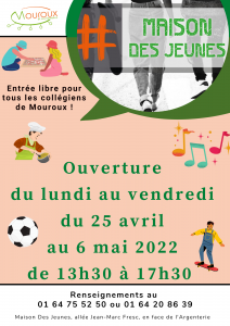 Ouverture vacances printemps 2022