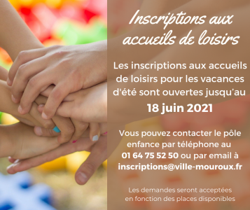 POST INSCRIPTIONS ACCUEIL DE LOISIRS VACS ETE