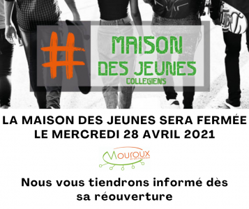 Post fb MDJ fermeture 28 avril